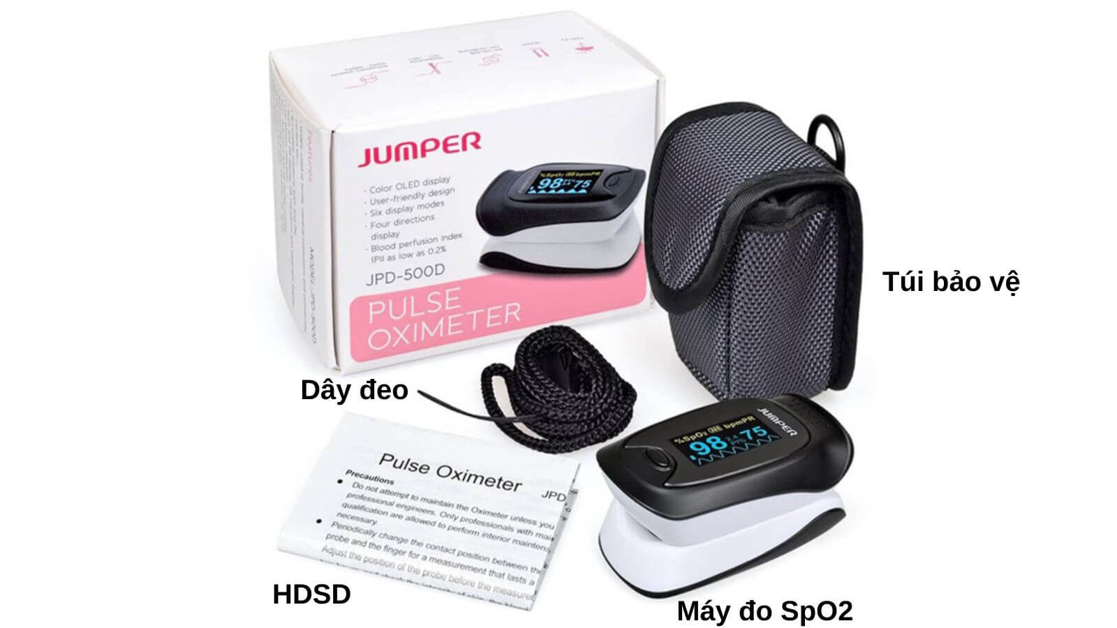 Các bộ phận đi kèm của máy thử đường huyết