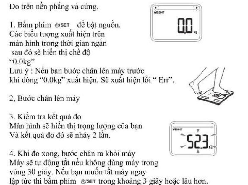 Cách đo riêng trọng lượng cơ thể