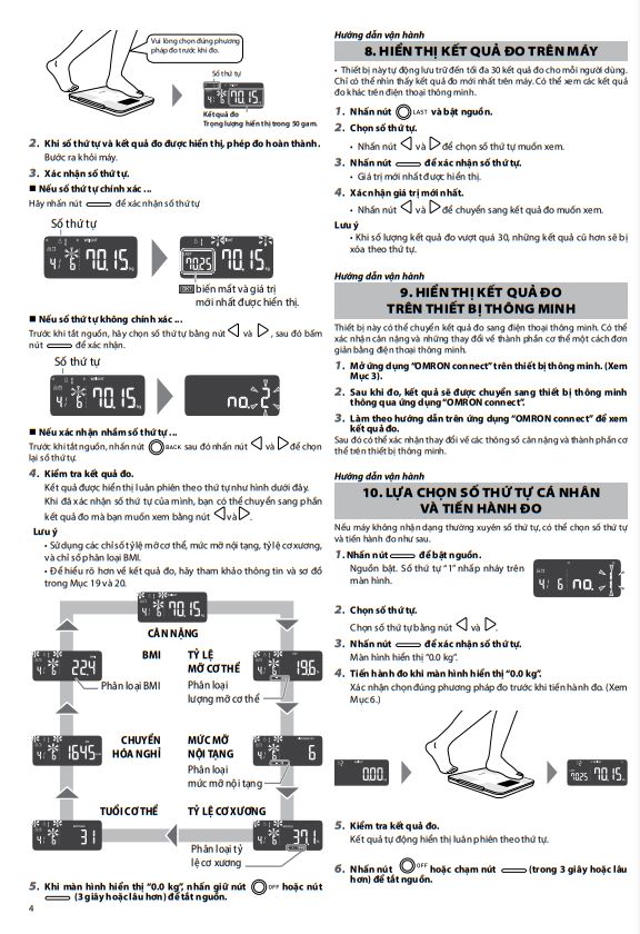 Đọc kết quả sau khi đo