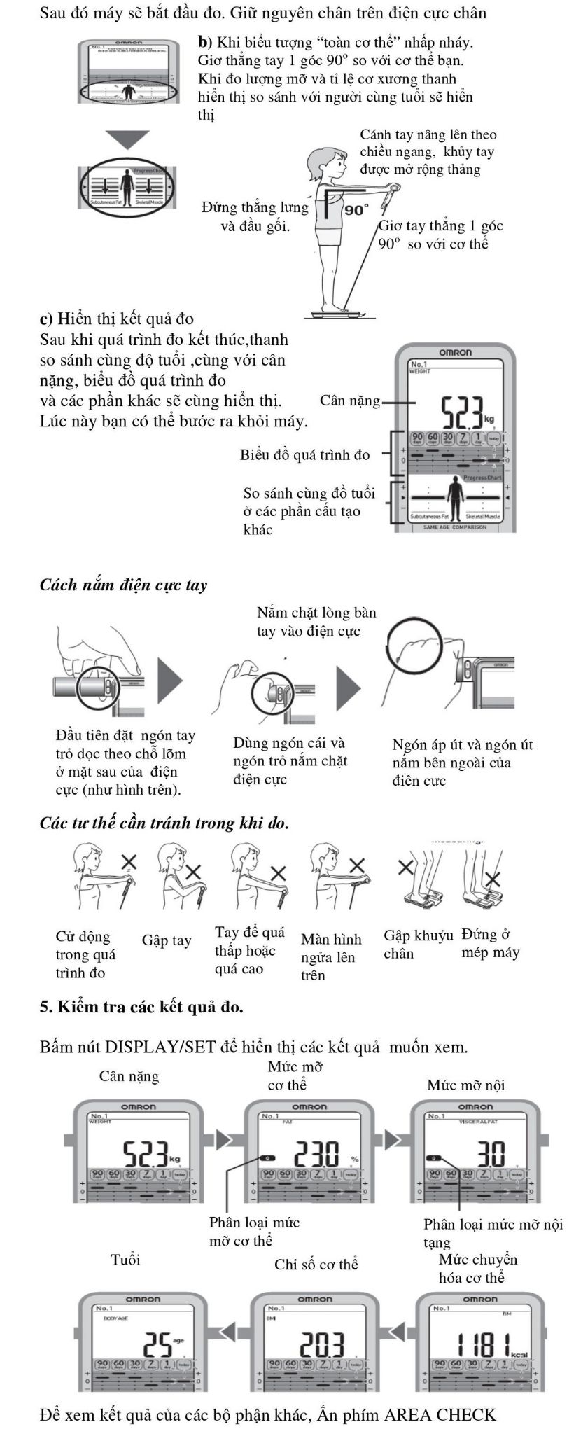 Cách đo cân nặng và cấu tạo cơ thể