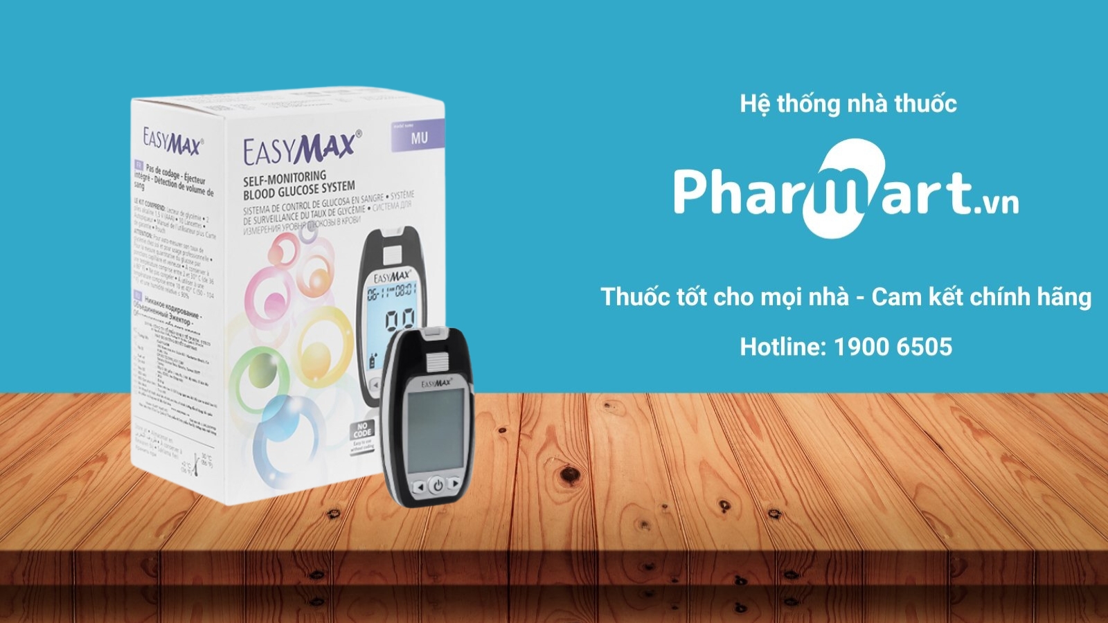 Pharmart là địa chỉ mua Máy đo đường huyết EasyMax MU uy tín