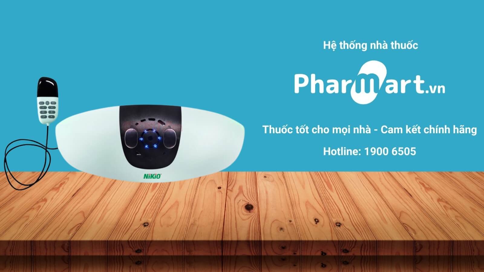 Máy massage Nikio NK-158 được phân phối chính hãng tại Pharmart