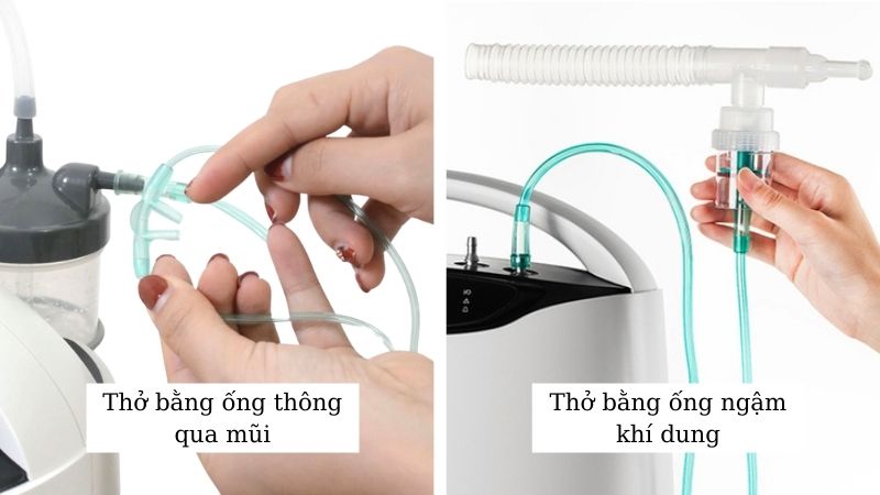 Người bệnh có thể sử dụng máy tạo oxy 5 lít Yuwell 8F-5AW bằng hai cách