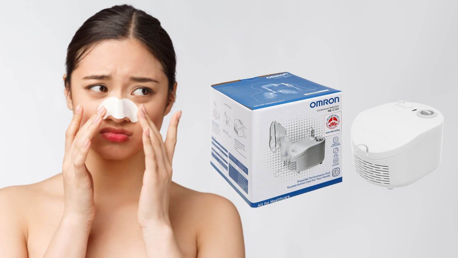 Máy xông mũi họng Omron NE C101 chính hãng