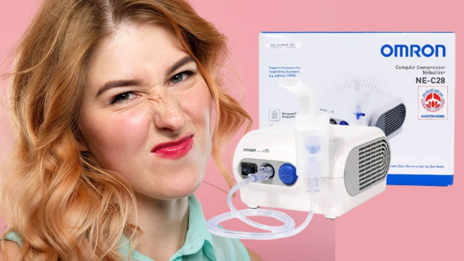 Máy xông mũi họng Omron NE C28 chính hãng
