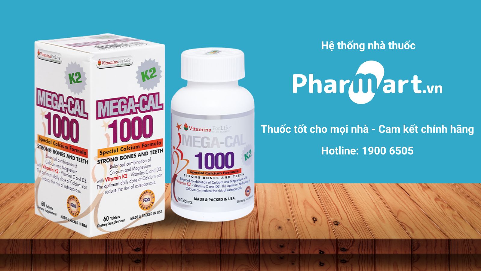 Pharmart.vn cam kết cung cấp Mega Cal K2 chính hãng