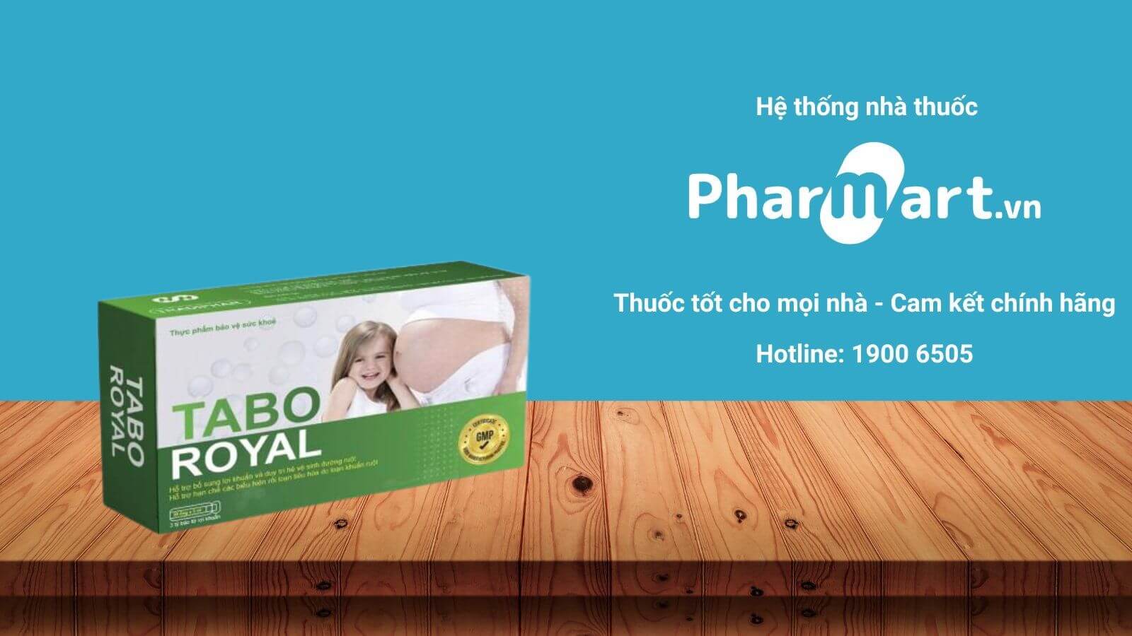 Liên hệ Pharmart.vn để đảm bảo mua Men tiêu hóa Tabo Royal chính hãng