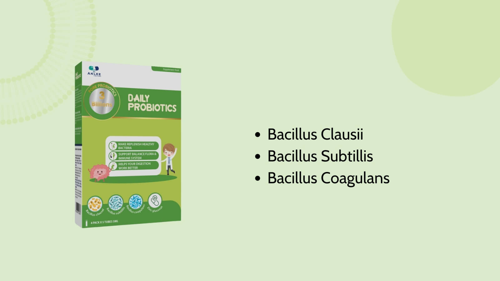 Daily Probiotics bổ sung 3 loại lợi khuẩn quan trọng 