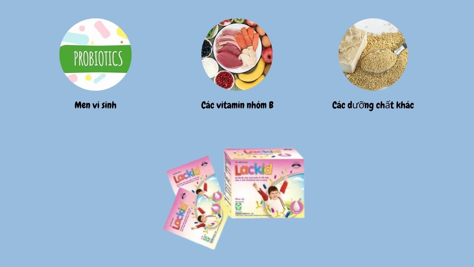 Lackid Novarex chứa thành phần tốt cho tiêu hóa