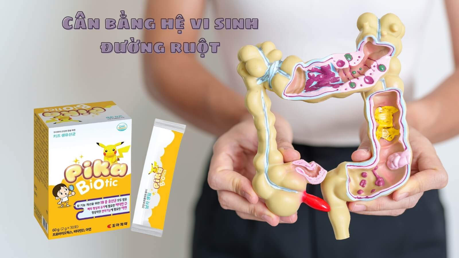Men vi sinh Pikabiotic - cân bằng hệ vi sinh tốt cho hệ tiêu hóa