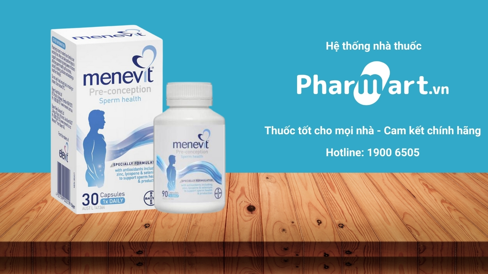 Mua ngay viên uống Menevit Male Fertility Supplement chính hãng tại Pharmart.vn