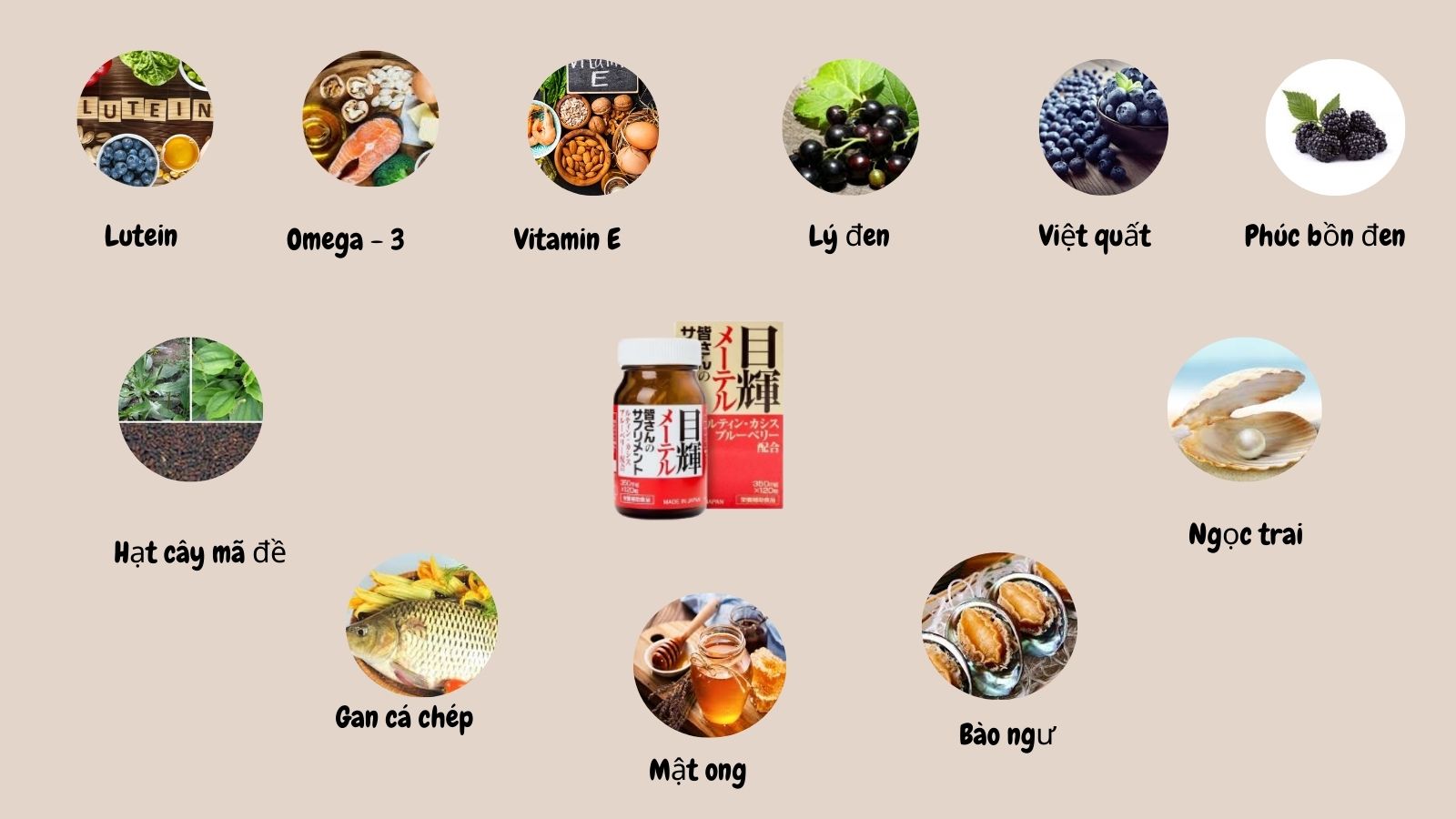 Metel Gold chứa dưỡng chất hỗ trợ sức khỏe mắt