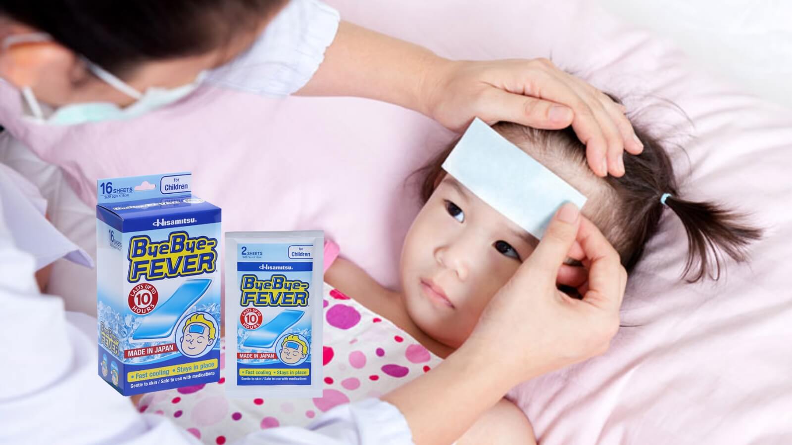 Miếng dán hạ sốt ByeBye fever là giải pháp hiệu quả hạ nhiệt cho con