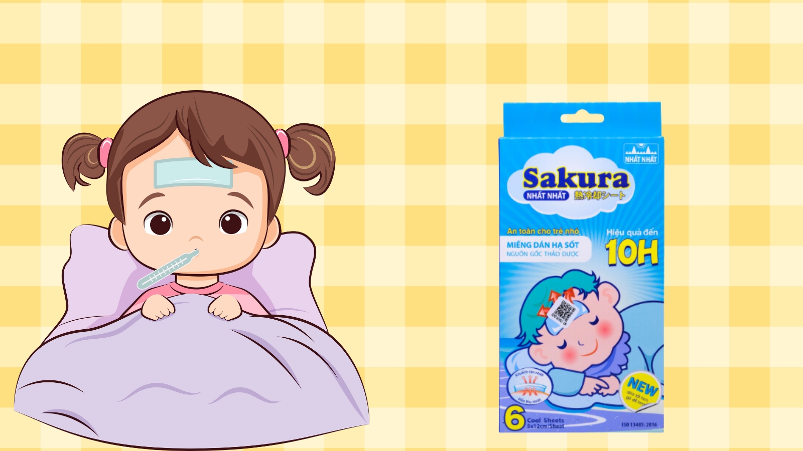 Miếng dán hạ sốt Sakura - Hạ sốt nhanh chóng và an toàn cho trẻ em và người lớn