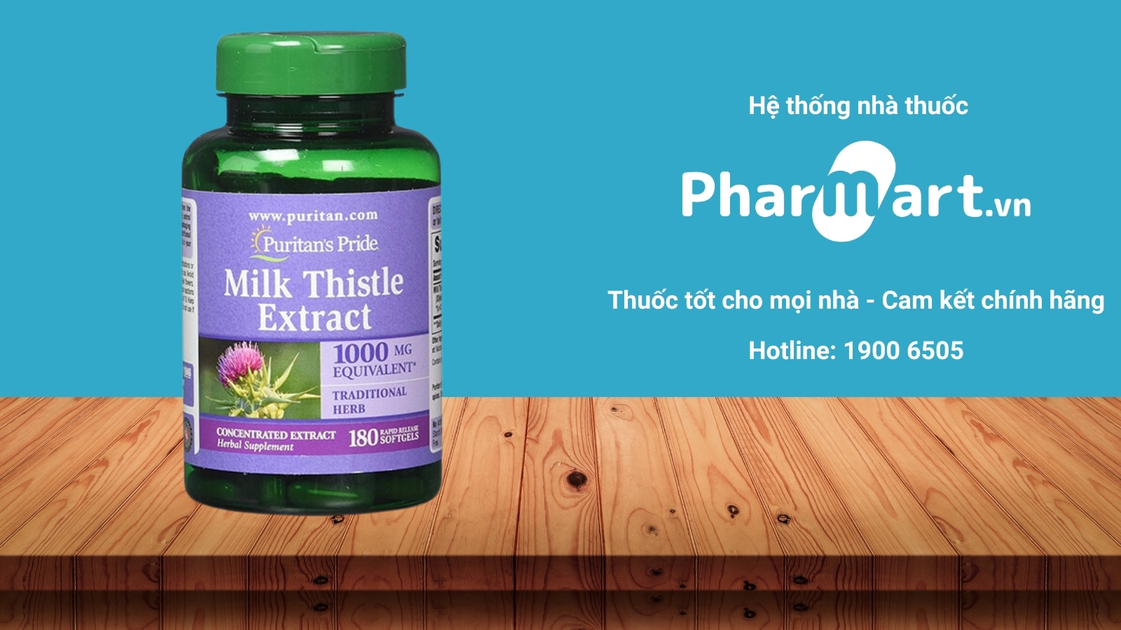 Milk thistle extract 1000mg hiện đang được bán chính hãng tại Nhà thuốc Pharmart.vn