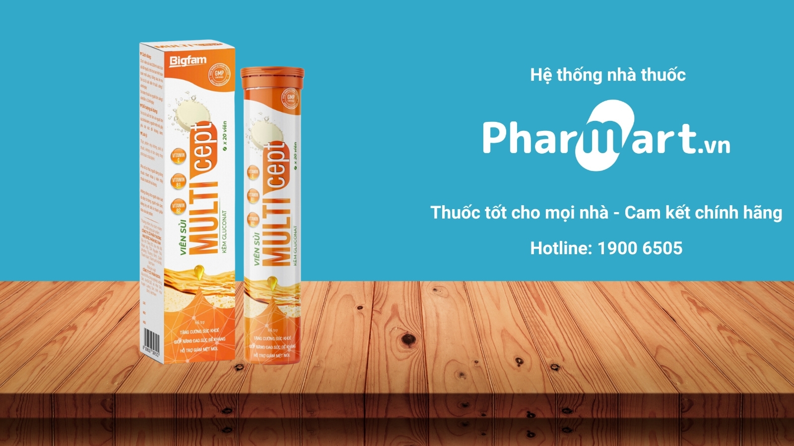 Mua ngay Viên sủi Multicept chính hãng tại Pharmart.vn