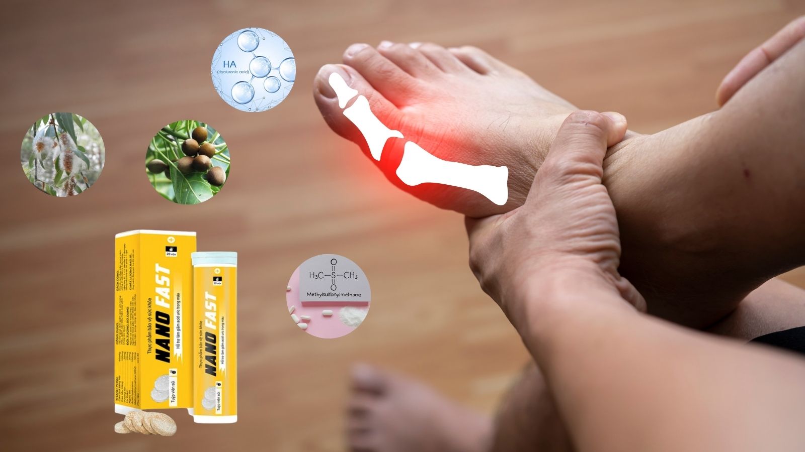 Nano Fast giúp giảm viêm khớp do Gout
