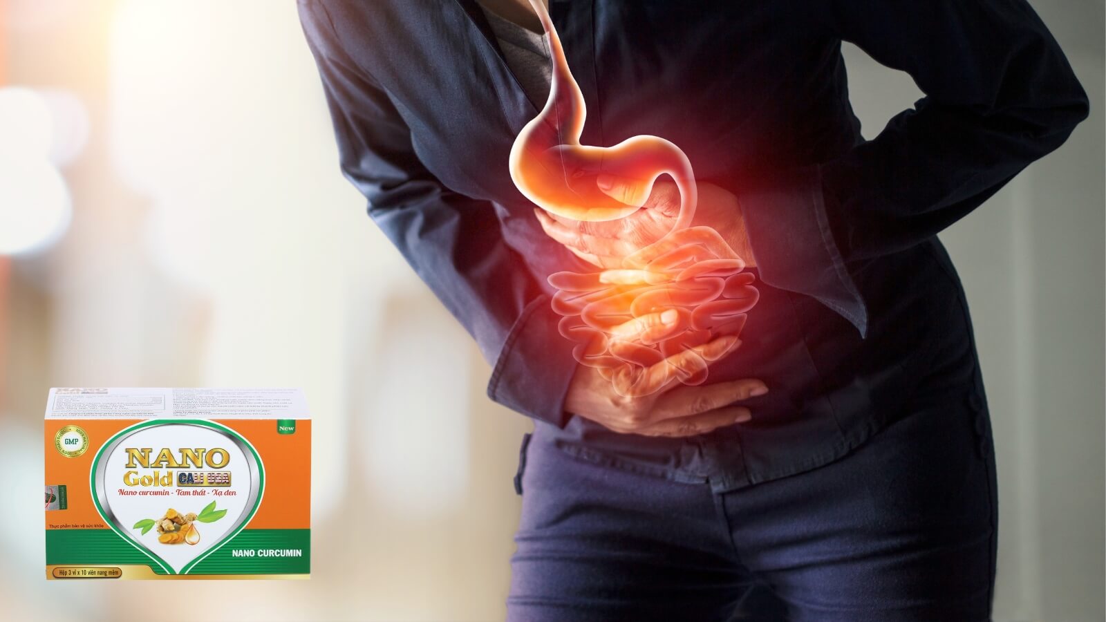 Nano Gold New hỗ trợ bảo vệ niêm mạc, điều trị loét dạ dày tá tràng