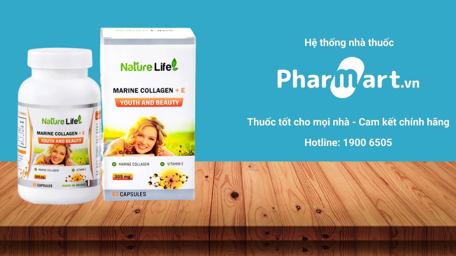 Nature Life Marine Collagen + E giảm nám, tàn nhang, sáng khoẻ làn da