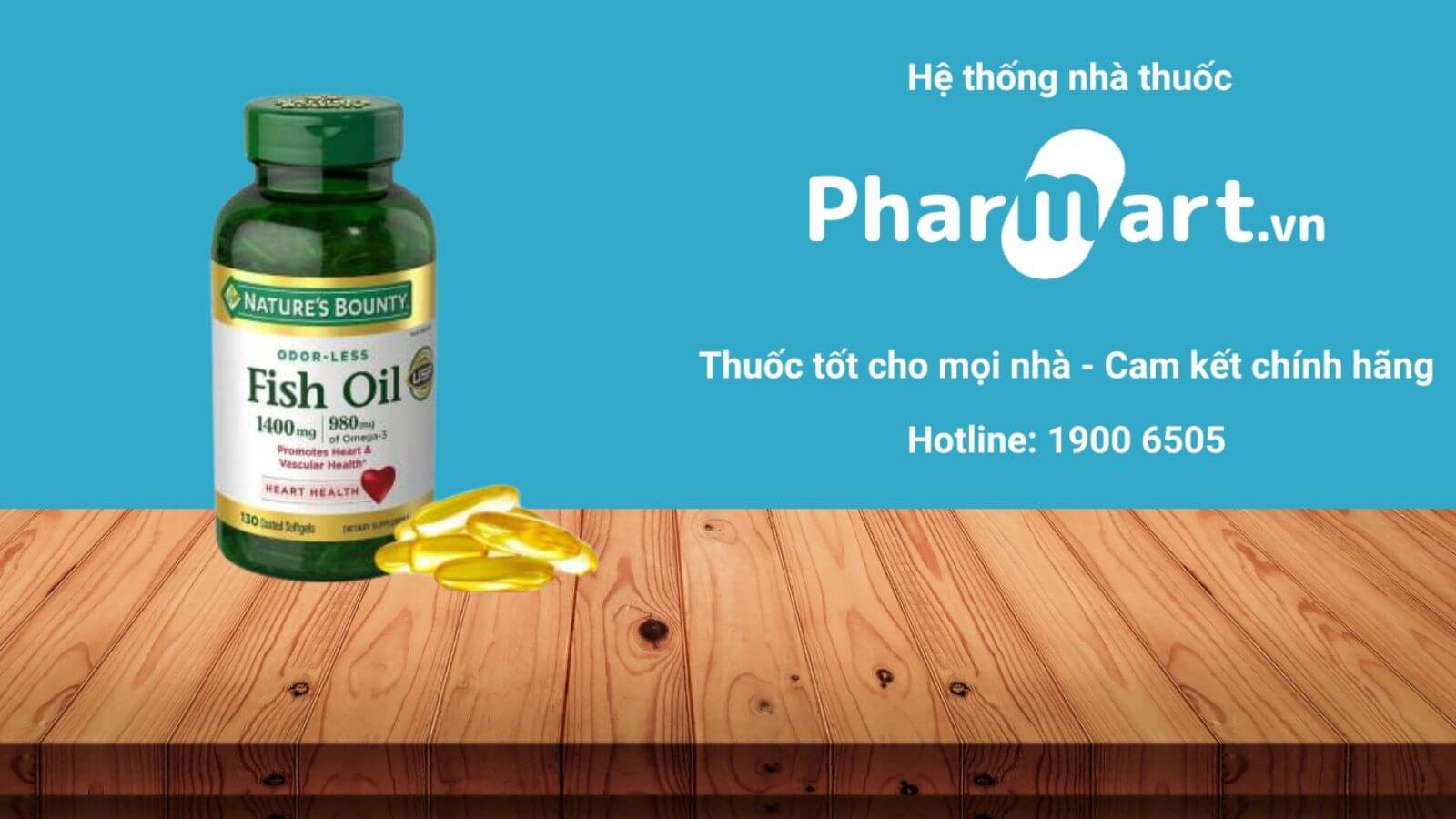 Mua viên uống Nature's Bounty Fish Oil 1400mg chính hãng tại Pharmart.vn