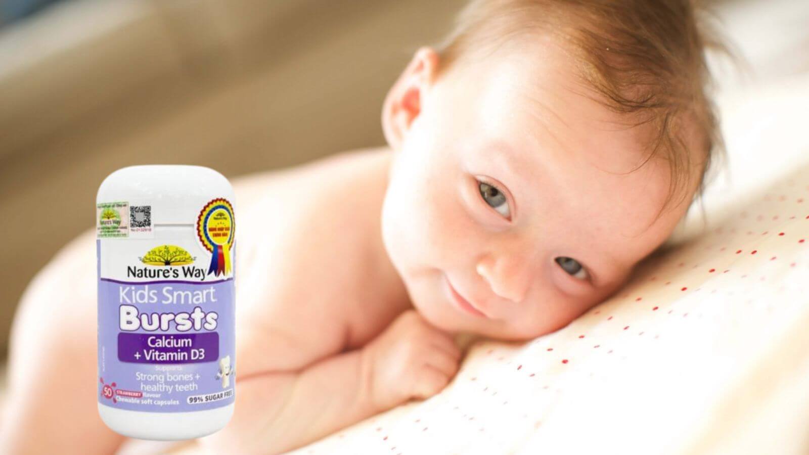 Nature’s Way Kids Smart Bursts Calcium + Vitamin D3 - Bổ sung Canxi và Vitamin D3 cho trẻ