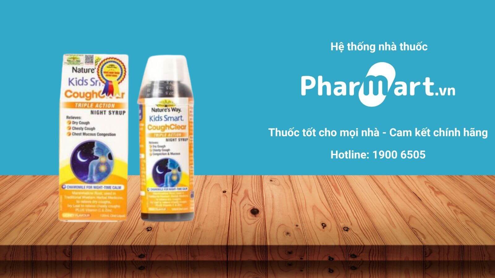 Liên hệ Pharmart.vn để mua Nature’s Way Kids Smart CoughClear Triple Action Syrup