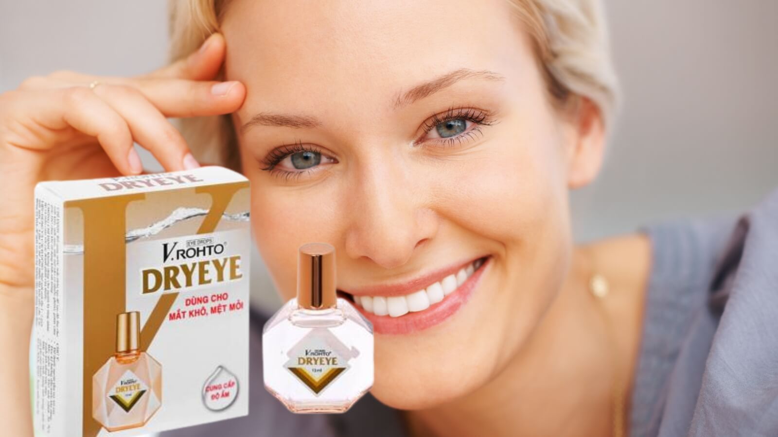 Nhỏ mắt VRohto Dryeye bổ sung nước mắt nhân tạo, giảm tình trạng khô mắt