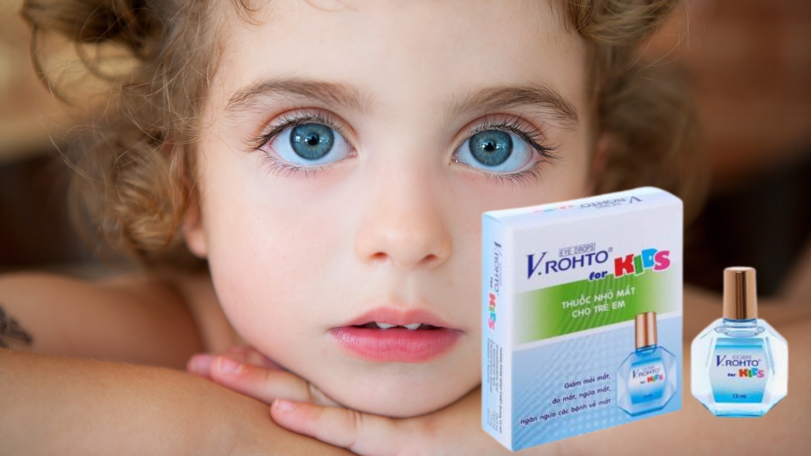 Nhỏ mắt VRohto for Kids giữ đôi mắt trẻ luôn khoẻ mạnh