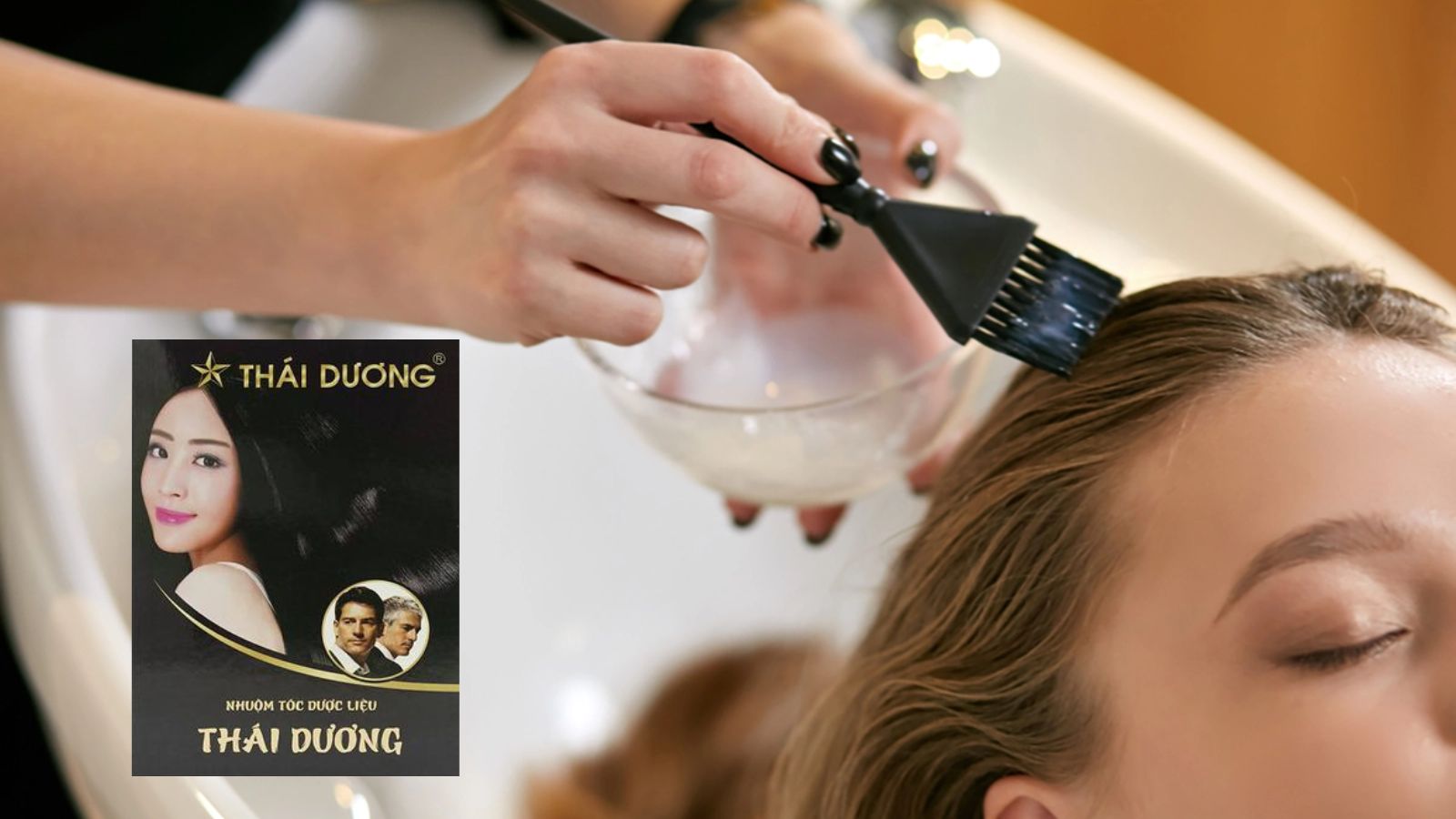 Nhuộm tóc dược liệu Thái Dương - Nhuộm tóc, chấm chân