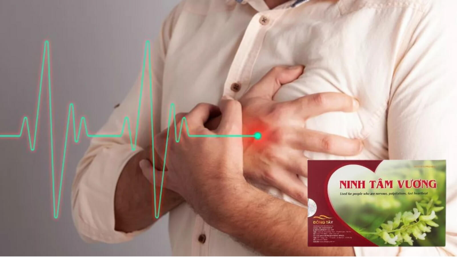 Viên uống Ninh Tâm Vương có tác dụng làm giảm tình trạng tim đập nhanh