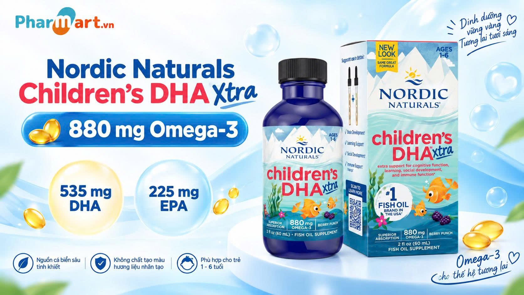 Nordic Naturals Children's Dha Xtra đến từ thương hiệu Hoa Kỳ