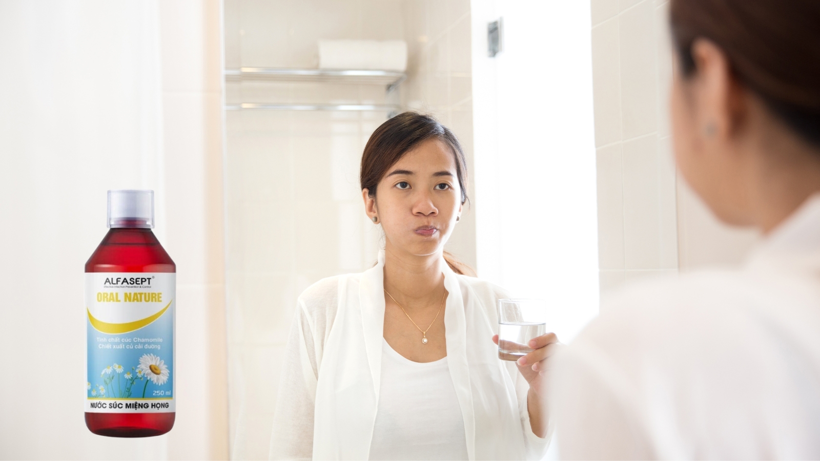 Nước Súc Miệng Họng Alfasept Oral Nature - Giảm đau họng, kháng viêm, bảo vệ niêm mạc miệng