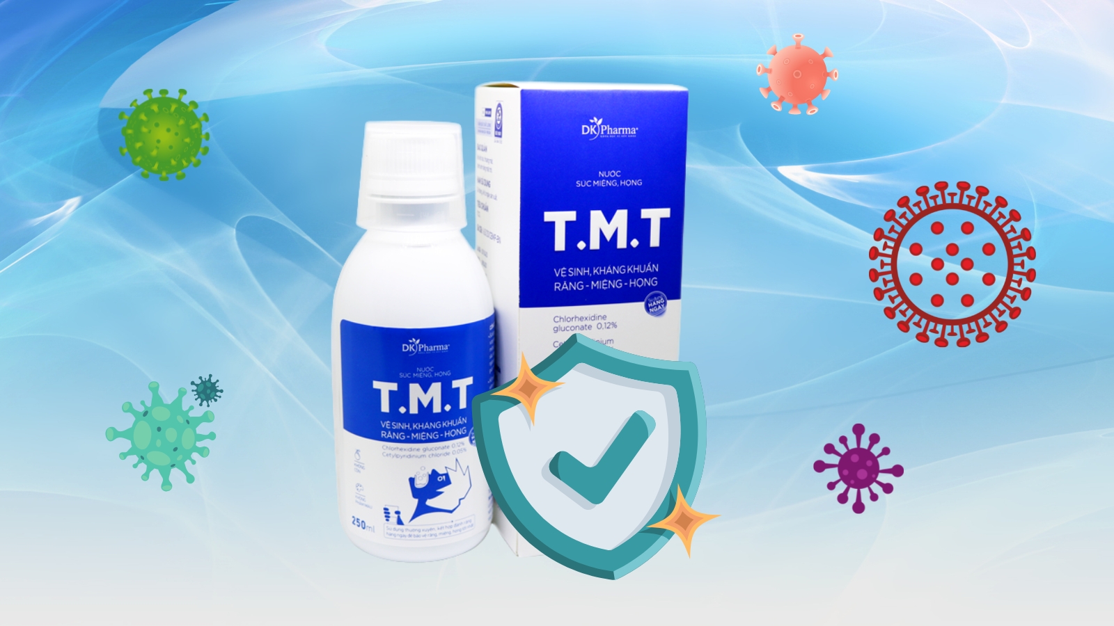 Nước súc miệng TMT của Dược khoa loại được đa số vi khuẩn thường gặp