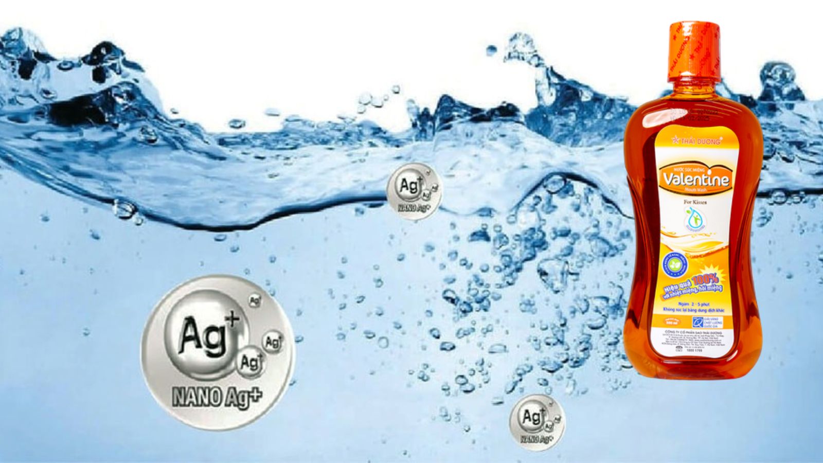 Nước súc miệng Valentine - Làm sạch răng miệng