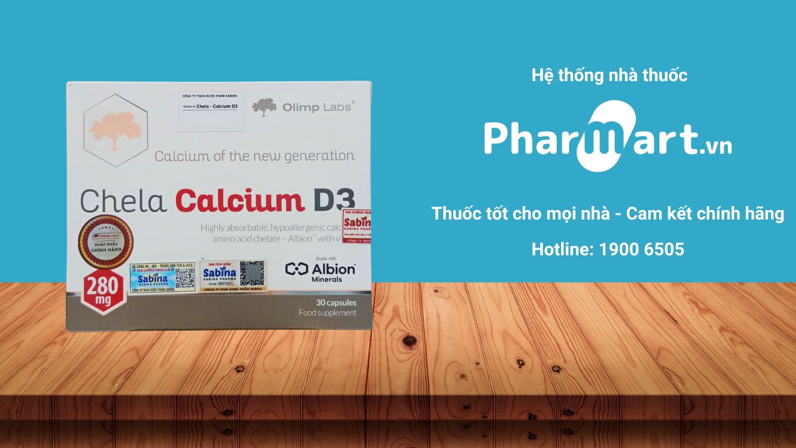 Liên hệ Pharmart.vn để đảm bảo mua Chela-Calcium D3 chính hãng