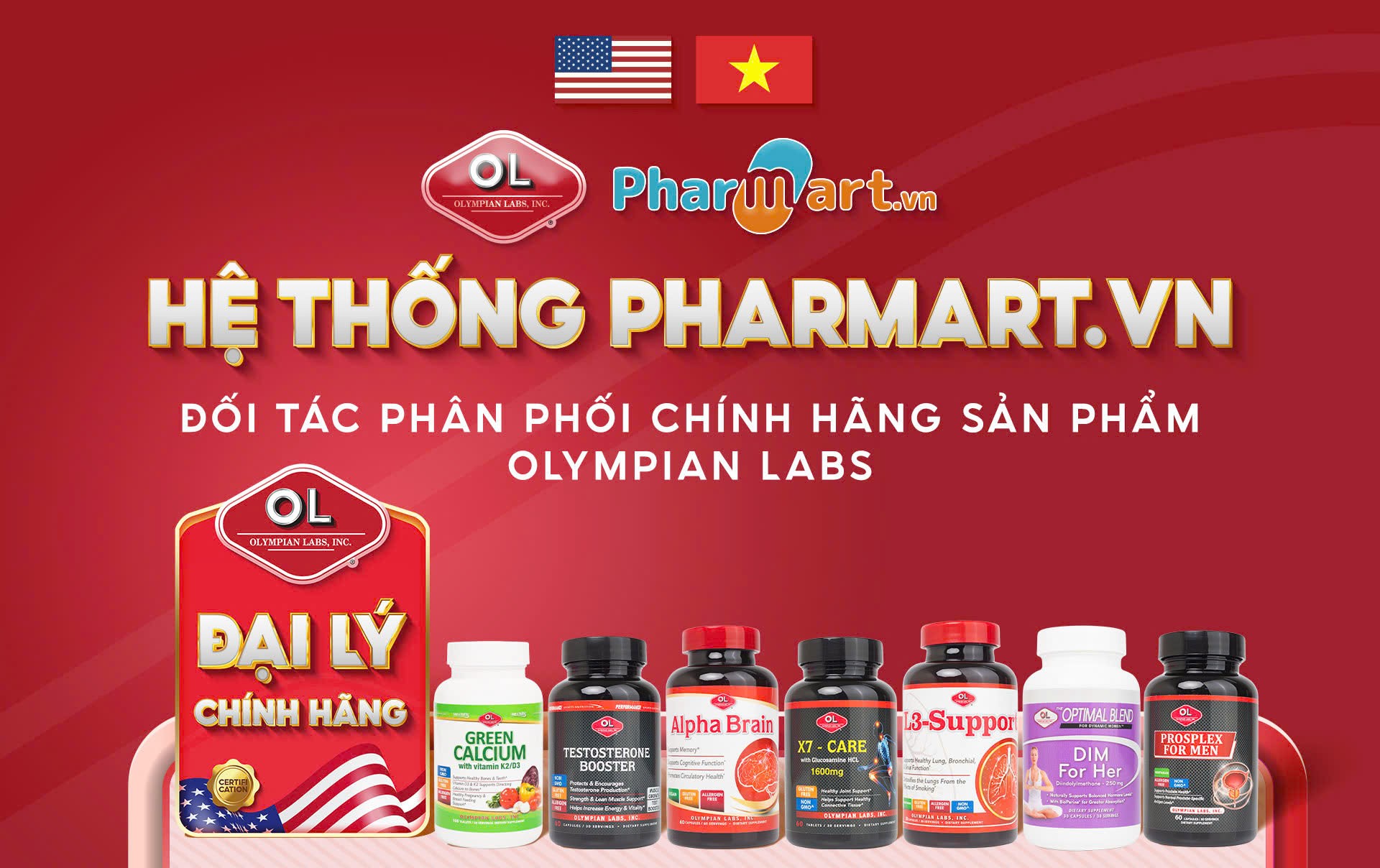 Pharmart trở thành Đối tác phân phối chính hãng của Olympian Labs