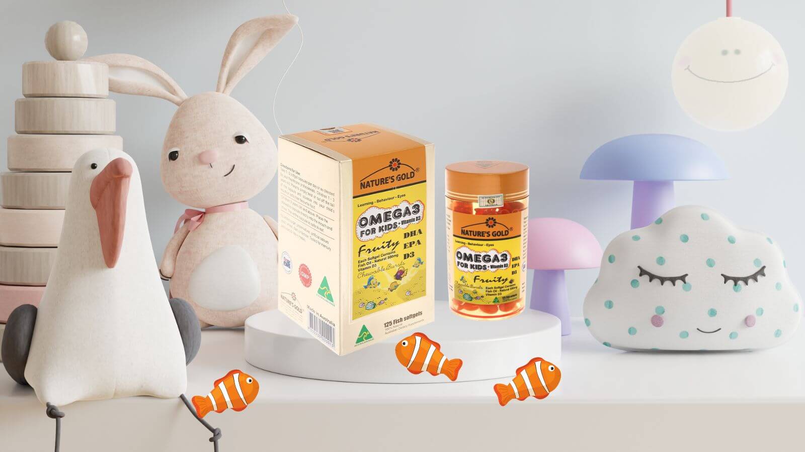 Omega 3 Vitamin D3 là sản phẩm tới từ thương hiệu thực phẩm nổi tiếng tại Úc Nature’s Gold