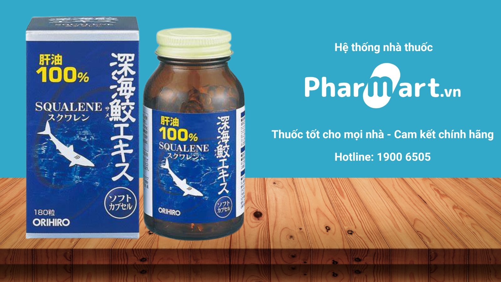 Dầu gan cá mập biển sâu Orihiro Deep Sea Shark đang được phân phối chính hãng bởi Pharmart.vn