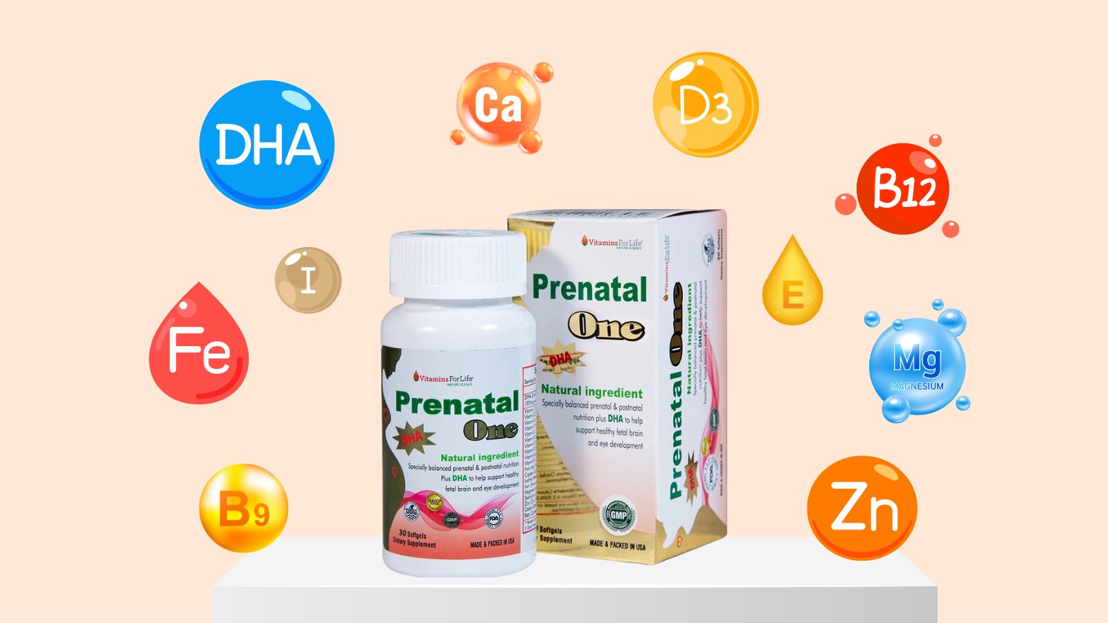 Prenatal One cung cấp toàn diện vitamin và khoáng chất cho mẹ bầu
