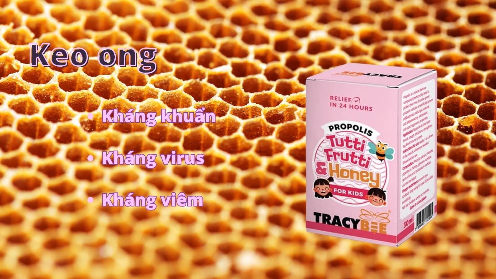 Keo ong Propolis Tutti Frutti & Honey hỗ trợ giảm viêm