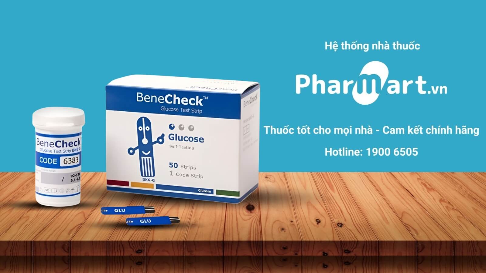 Pharmart.vn cung cấp que thử đường huyết Benecheck chính hãng