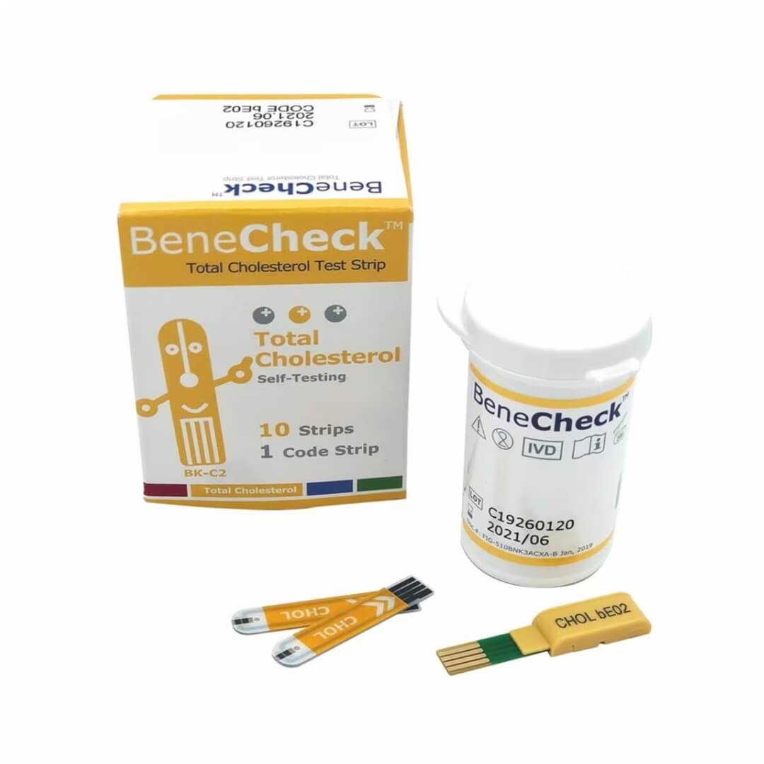 Que thử mỡ máu BeneCheck (hộp 10 que) chính hãng - Pharmart.vn