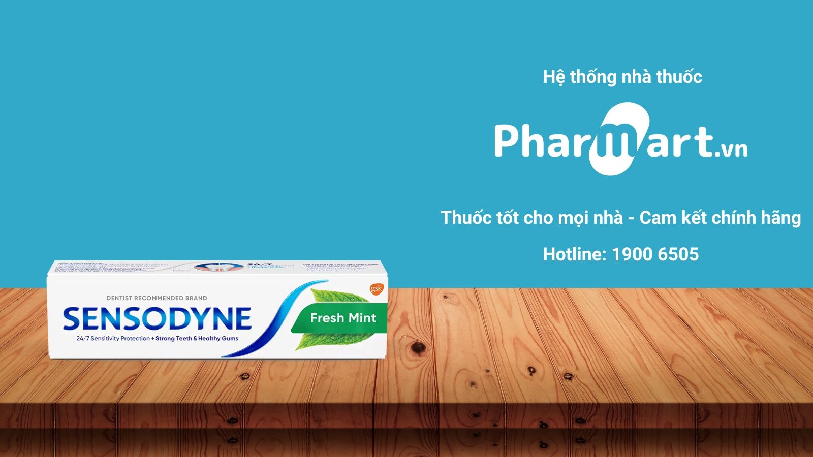 Sensodyne Fresh mint đang được bán chính hãng tại Nhà thuốc Pharmart.vn
