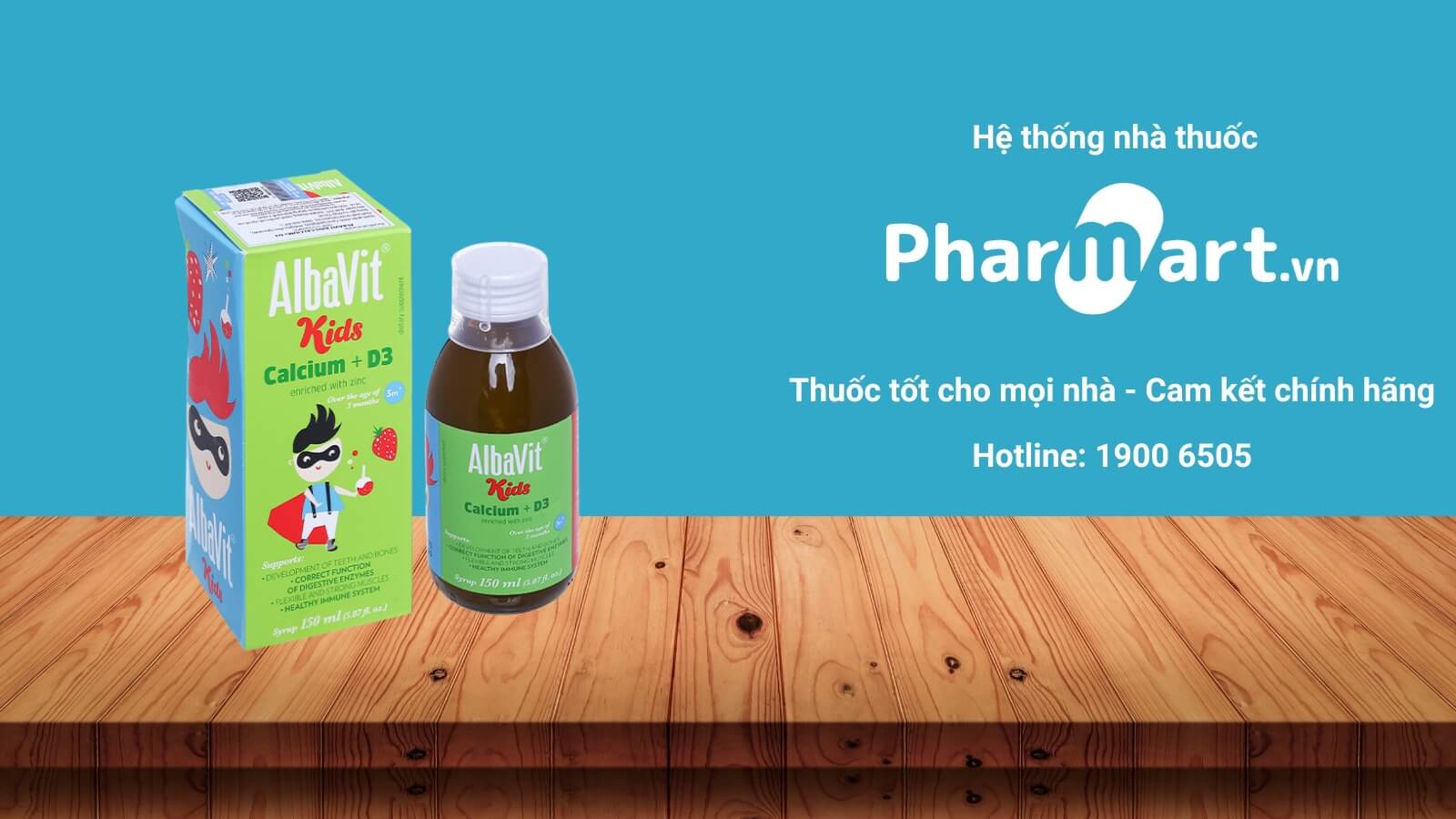 Mua Siro Albavit Kids Calcium + D3 chính hãng tại Pharmart.vn