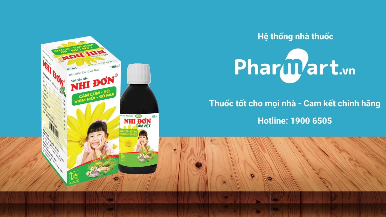 Siro cảm cúm Nhi Đơn Tâm Việt hiện đang được bán tại Nhà thuốc Pharmart.vn