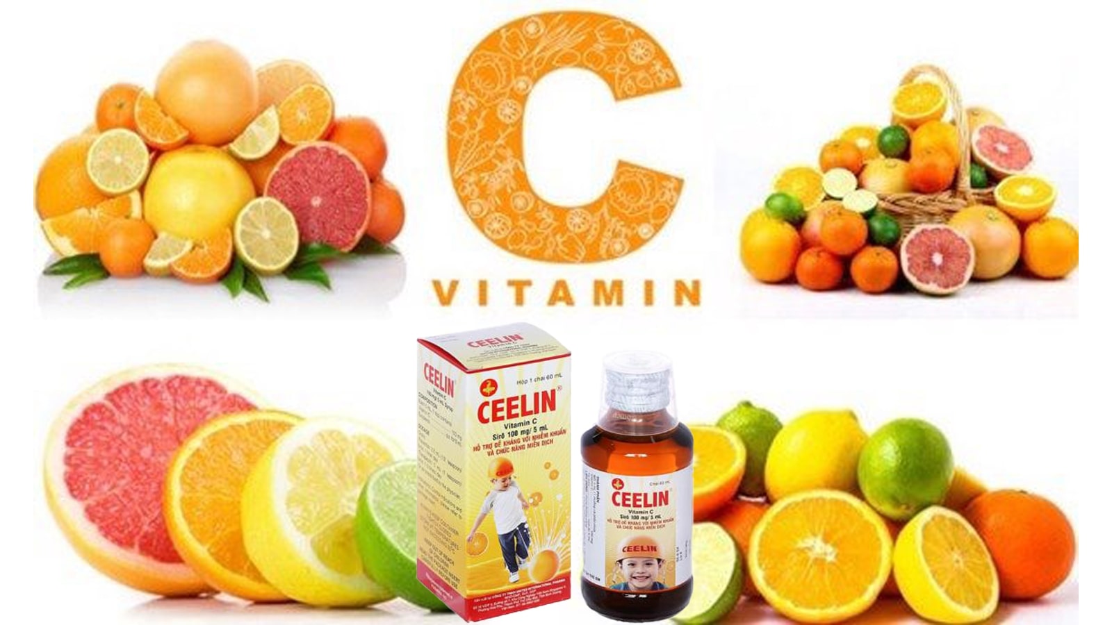 Siro Ceelin Lọ 60ml - Bổ sung vitamin C, tăng cường miễn dịch