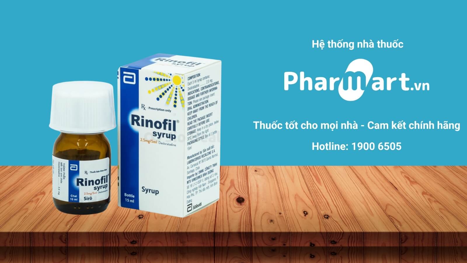 Mua Thuốc Rinofil Syrup 2.5ml/5ml chính hãng tại Pharmart.vn