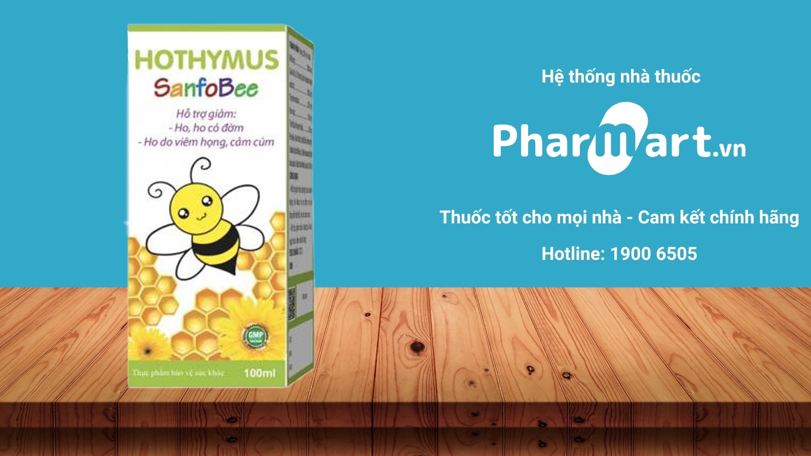 Siro ho Thymus SanfoBee 60ml đang được bán chính hãng tại Nhà thuốc Pharmart.vn