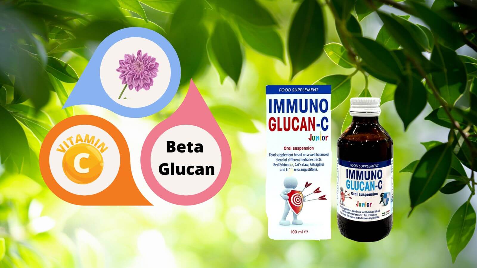 Siro Immuno Glucan C là sản phẩm nhập khẩu chính hãng từ thương hiệu ERBEX của Italia