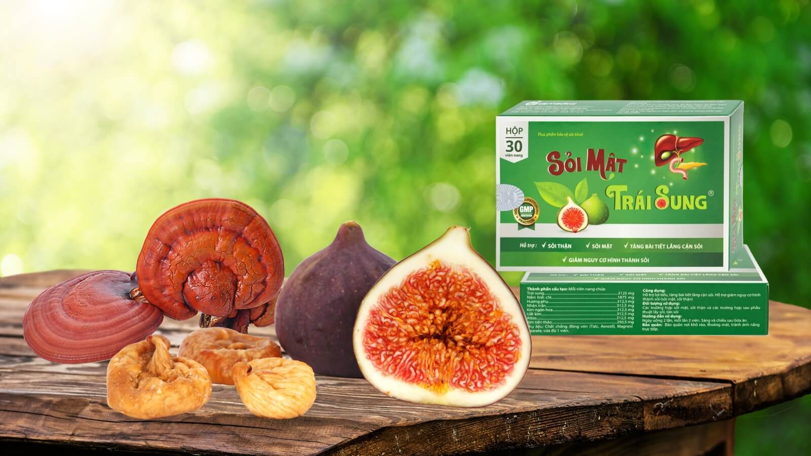 Sỏi mật trái sung hoàn toàn từ thành phần tự nhiên